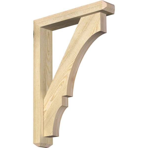 Ekena Millwork Balboa Craftsman Rough Sawn Bracket w/ Offset Brace, Douglas Fir, 4"W x 20"D x 28"H BKT0402X20X28BOA04RDF - main